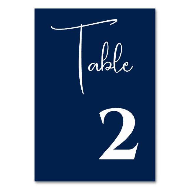 Wedding Table Cards (Front)