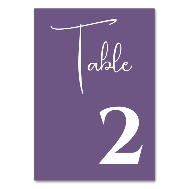 Wedding Table Cards (Front)