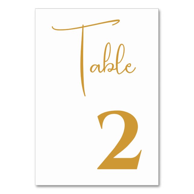 Wedding Table Cards (Front)