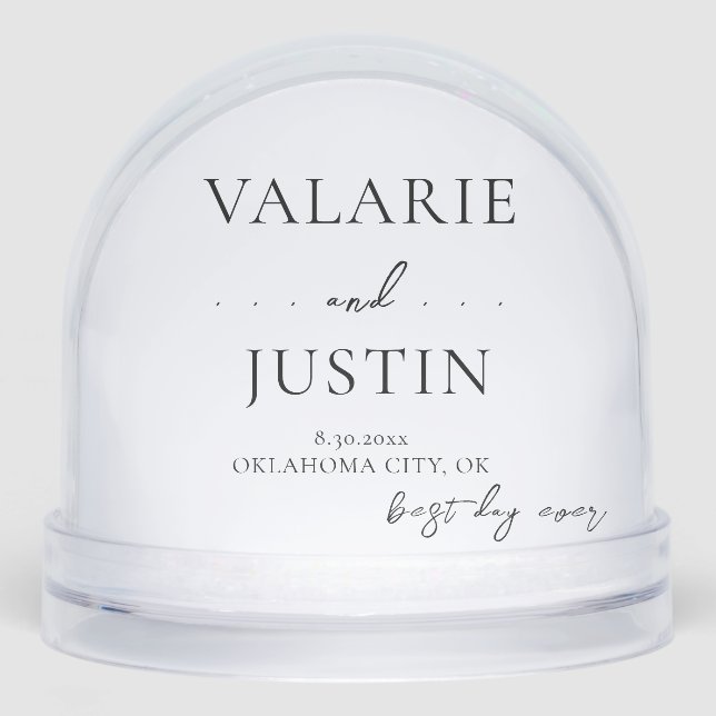 Wedding Table Decor  Snowglobe (Front)