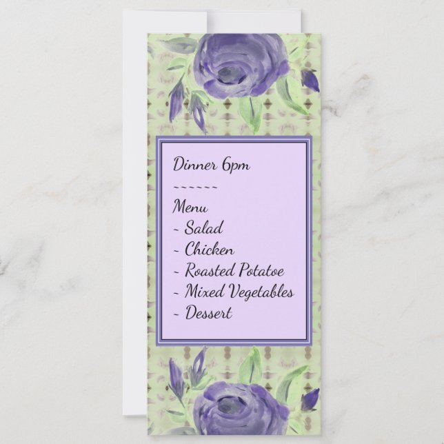 Wedding Table Itinerary Holiday Card (Front)