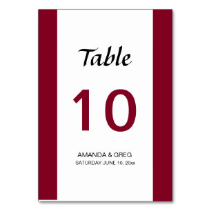 Wedding Table Number
