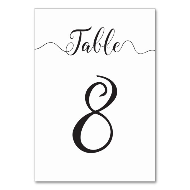 Wedding Table Number 8 (Front)