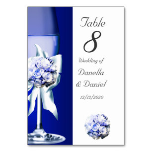 Wedding Table Number Blue Navy 2