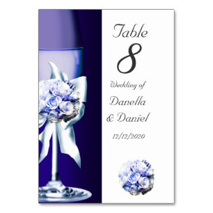 Wedding Table Number Blue Navy 3