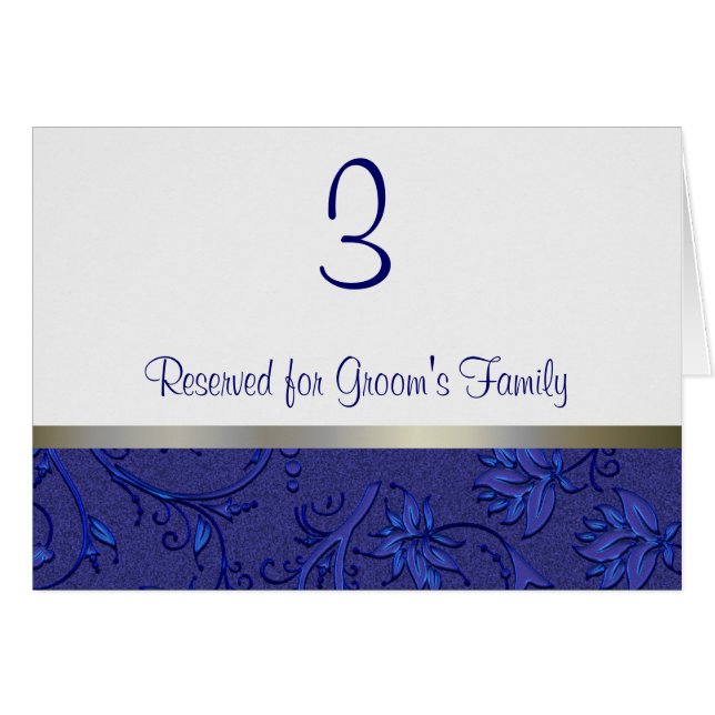 Wedding Table Number Card (Front Horizontal)