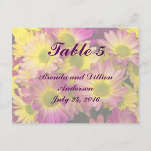 Wedding Table Number Card