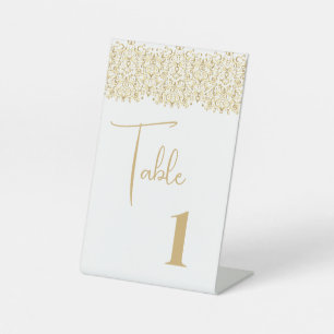 Wedding Table Number Card Pedestal Sign