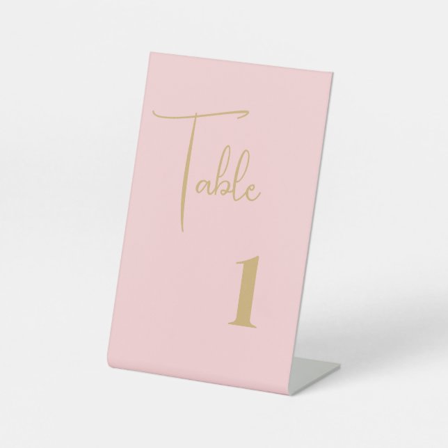 Wedding Table Number Card Pedestal Sign (Front)