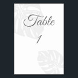 Wedding Table Number Cards, Palm Leaf<br><div class="desc">We have all your Wedding Needs from invitations to Seating Charts to Buffet Cards and Plate Menus. All easy to customise with your event's details.</div>