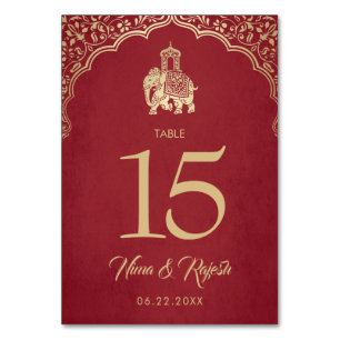 Wedding Table Number, Indian Wedding, Blue, Gold Table Number
