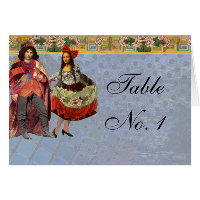 Wedding Table Number Place Cards Funny (Front Horizontal)