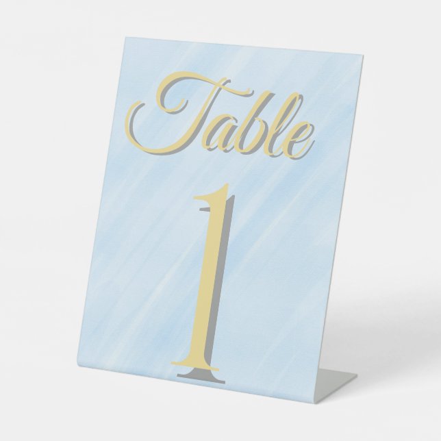 Wedding table number sign  (Front)