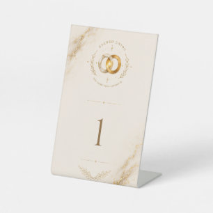 Wedding Table Number Sign Sacred Union Wholeness