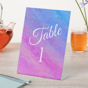 Wedding Table Number- Stardust Sea- Pedestal Sign