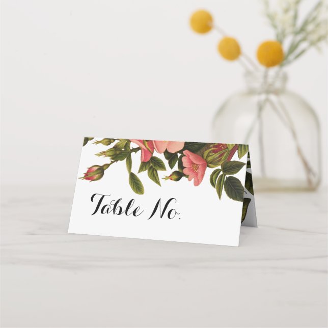 Wedding Table Number Template Customisable Card (Front)