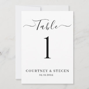 Wedding Table Number Template: Luxury Calligraphy
