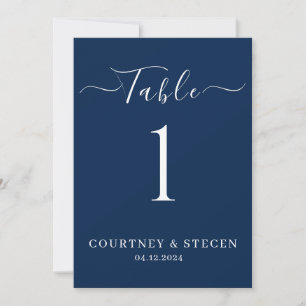 Wedding Table Number Template: Luxury Calligraphy