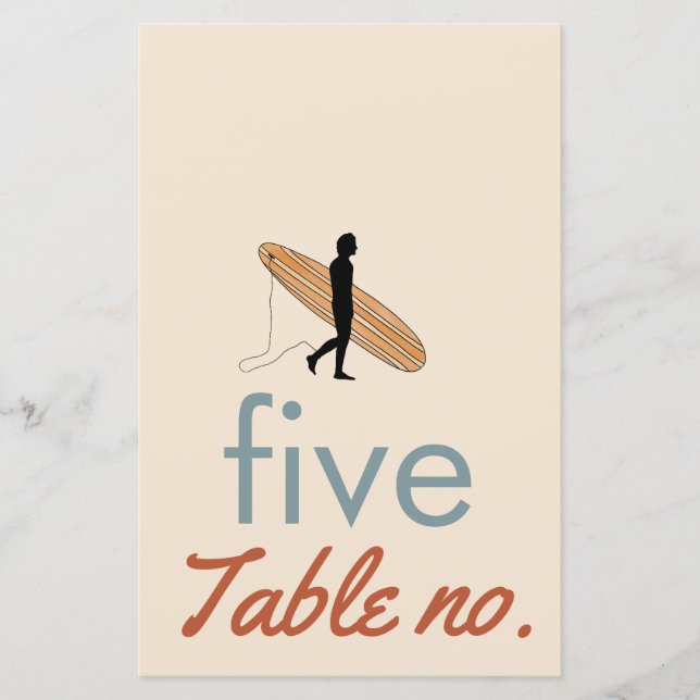 wedding table number with ocean animals for frame (Front)