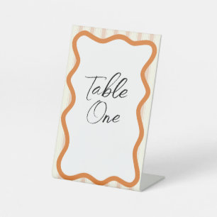 Wedding Table Numbers Daffodil Pedestal Sign