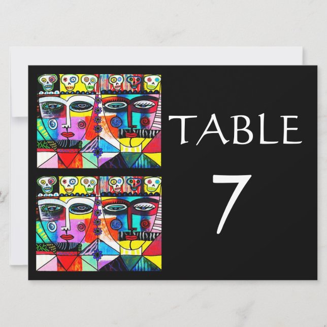 Wedding TABLE NUMBERS - Day Of The Dead (Front)