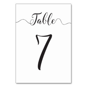 Wedding Table Numbers Table 7