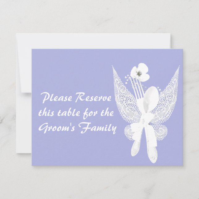 Wedding Table Place Cards (Front)