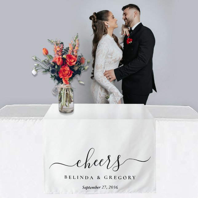Wedding Table Runner Personalised Mr. & Mrs. Tapestry (Wedding Table Runner Personalized Mr. & Mrs. Tapestry)