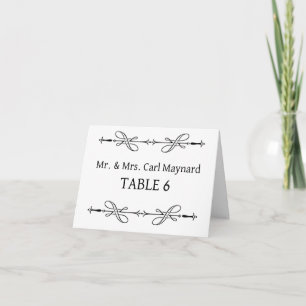 Wedding table signs Placecards Card
