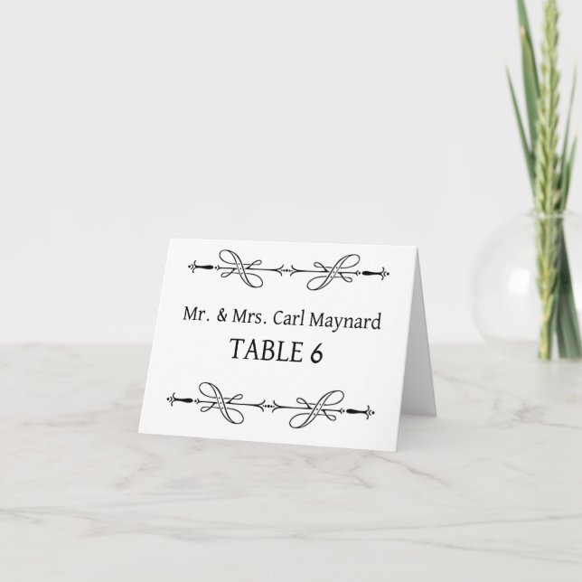 Wedding table signs Placecards Card (Front)