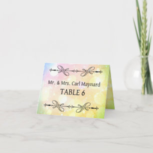 Wedding table signs Placecards Card