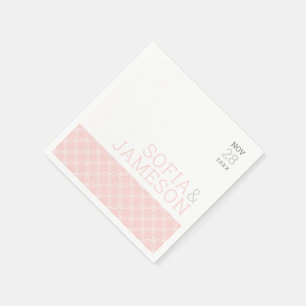WEDDING TABLE simple modern type blush pink grey Napkin