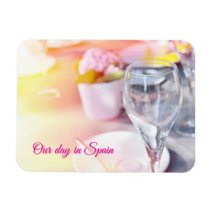 Wedding table under warm sunlight magnet
