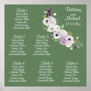 Wedding Tableau Seating Chart Poster