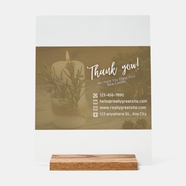 Wedding Tabletop Signs TrendUp Elegant  (Front)