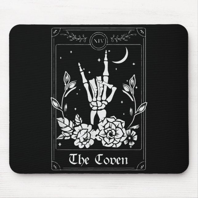 Wedding Tarot Card The Coven Halloween Mouse Pad (Front)