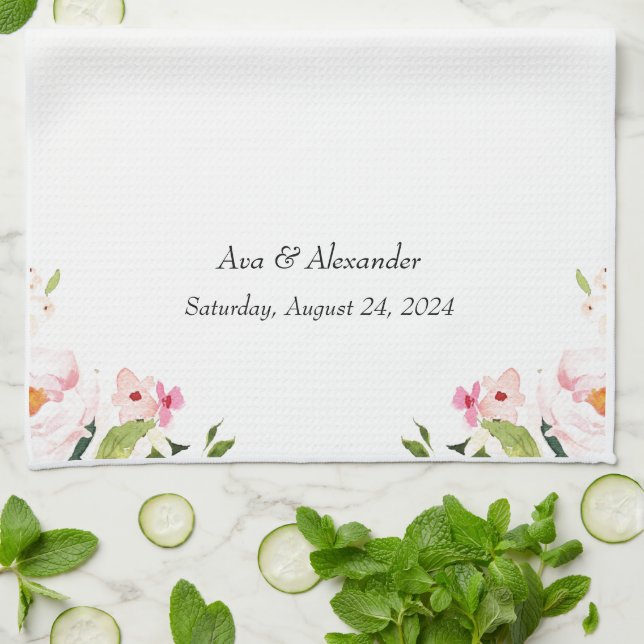 Wedding  tea towel (Folded)