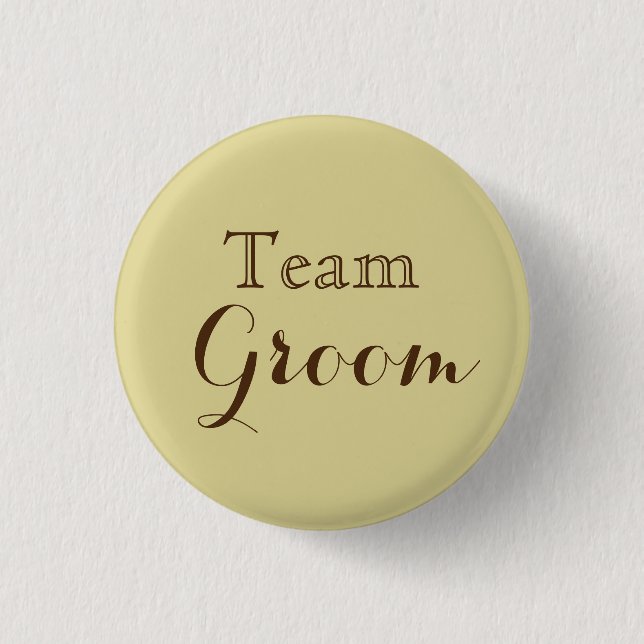 Wedding Team Groom 3 Cm Round Badge (Front)