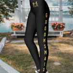 Wedding Team Groom Groomsmaid Black Leggings<br><div class="desc">Team Groom! You have found your wedding leggings! (also useful for Team Bride too - change the text to suit and the background colour too.)</div>