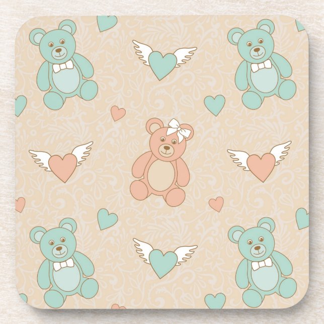 Wedding-teddies Coaster (Front)