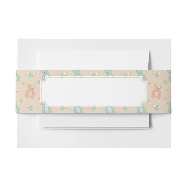 Wedding-teddies Invitation Belly Band (Front Example)