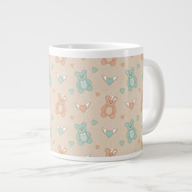 Wedding-teddies Large Coffee Mug (Front Right)