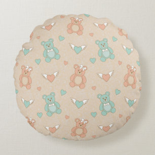Wedding-teddies Round Cushion