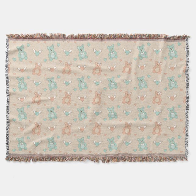 Wedding-teddies Throw Blanket (Front)
