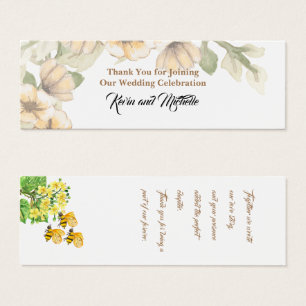 Wedding Thank You Bookmark