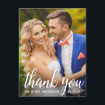 Wedding Thank You Bride and Groom Photo Postcard<br><div class="desc">Wedding Thank You Bride and Groom Photo Postcard</div>
