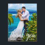 Wedding Thank You Bride Groom Photo Postcard<br><div class="desc">Wedding Thank You Bride and Groom Photo Postcard</div>