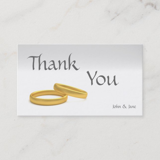 Wedding Thank You Business Card (Front)