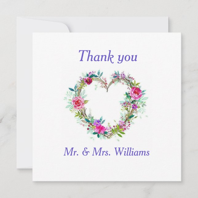 Wedding thank you card (Front)