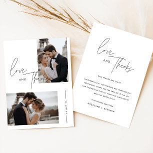 Wedding Thank You Card   Boho Photo Thank You